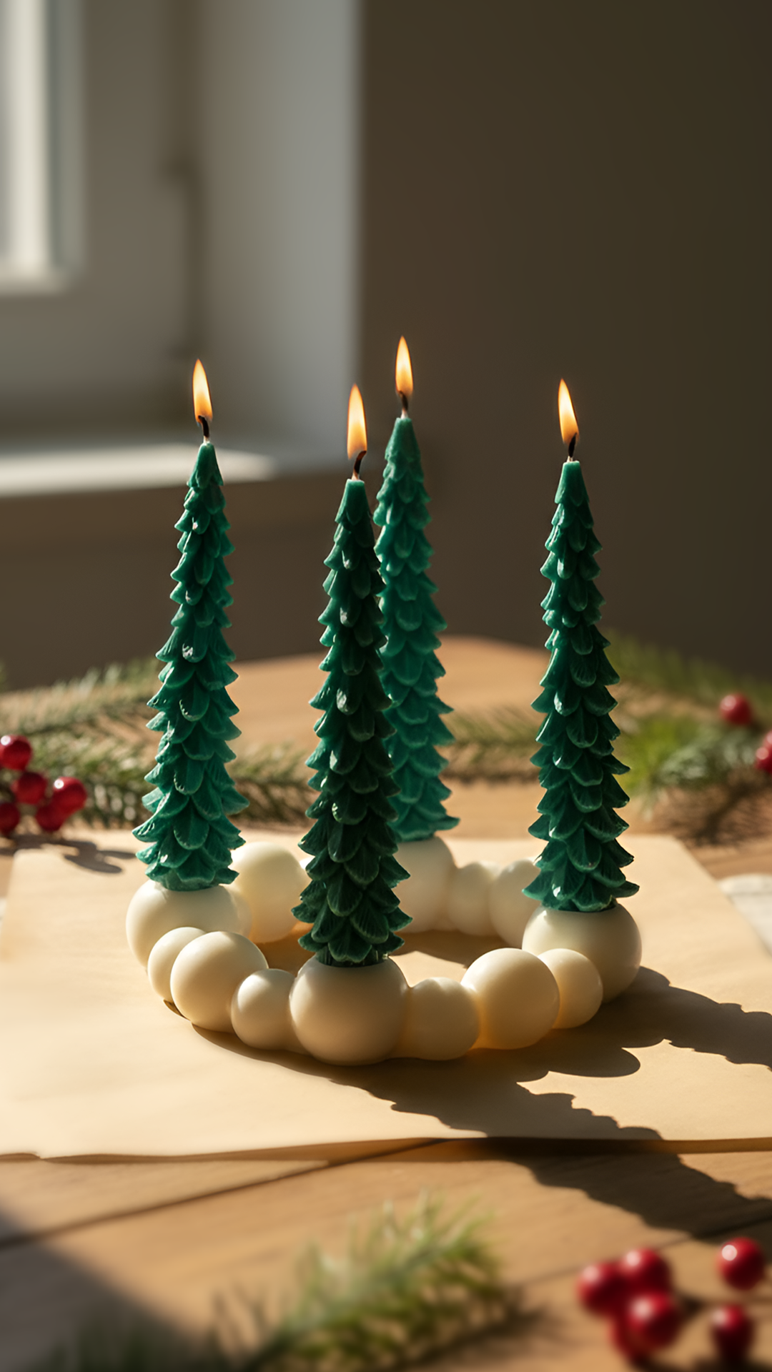 December Circle (Set of 4 with base)