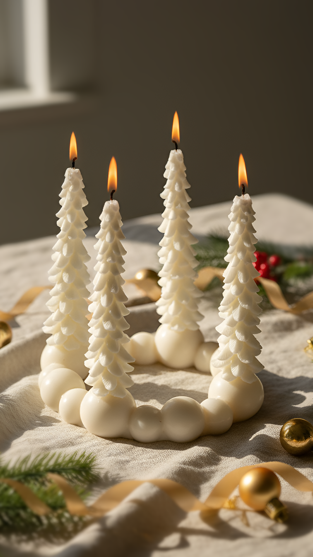 December Circle (Set of 4 with base)